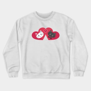 Cats in Love and in my Heart Crewneck Sweatshirt